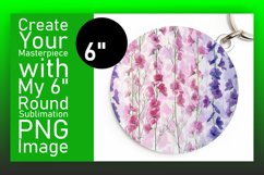 Floral Fantasy Fusion: Sublimation Keychain &amp; Car Coaster Product Image 1