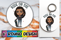 Radiant Round Car Coaster Sublimation, Love Woman Product Image 1