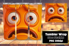 Vibrant Cartoon Emoji Tumbler Design - Sublimation 20oz Product Image 1