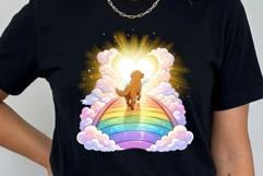 Dog Silhouette Rainbow Bridge Clipart PNG | Pet Memorial Product Image 5