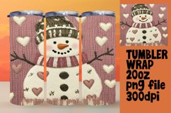 Sublimation Graphics for 20oz Tumbler , Snowman Product Image 1