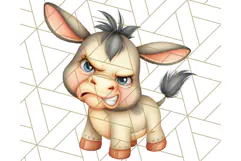Adorable Angry Animals Clipart PNG, Cute Moody Faces Png Product Image 2