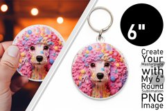Sublimation Sensations: Colorful Round Dog Creations Product Image 1