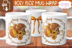 Game day mug wrap sublimation PNG, American Football mug PNG Product Image 1