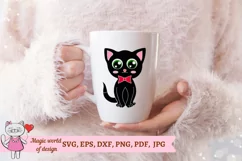 Black kitten SVG, baby cat SVG, Cricut Vinyl Iron on Product Image 3