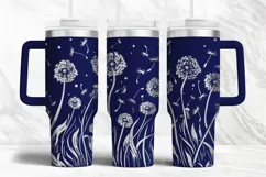 40oz Tumbler laser svg Dandelions wrap | Flowers wrap Product Image 2