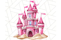 Pink Summer Clipart, Cute Beach Icons, Aesthetic PNG Product Image 2