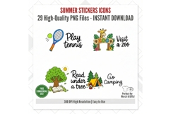 Summer Bucket List PNG Bundle | Summer Stickers Clipart Product Image 6
