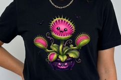 Halloween Carnivorous Plant Clipart | Cute Spooky Venus Flyt Product Image 5