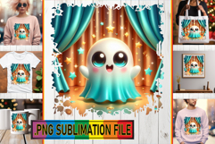 Cheerful TOTE BAG Art Ideas, 3D Cute Ghost Product Image 1