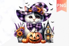 Halloween Cat Sublimation Clipart PNG Bundle Product Image 12