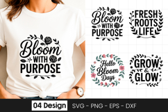 Bloom with Purpose Inspirational SVG PNG Product Image 1