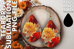 Graceful Teardrop Earrings with Blossom Designs Product Image 1