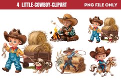 Little Cowboy Clipart PNG Product Image 1