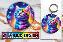 Radiant Circle Car Coasters PNG, Cat Product Image 1