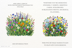 Summer Wildflowers Clipart Product Image 2