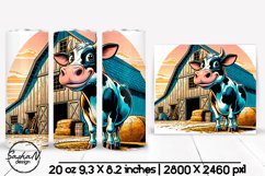 Cow tumbler sublimation, Farm tumbler wrap Product Image 1