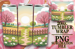 Gentle Thoughts 20oz tumbler wrap, Spring Product Image 1