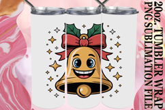 Luminous Sublimation 20oz tumbler wrap, Cute Christmas Product Image 1
