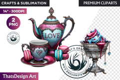 Dreamy Love Assets Vintage Valentine Graphics PNG clipart Product Image 1