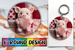 Unique Round Ornaments Design, Valenines Animals Product Image 1