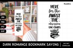 Dark Romance Bookmark Saying SVG | Here For The Angst Product Image 1