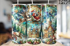 Watercolor Christmas Tumbler Wrap - High Quality 300 Dpi Product Image 1