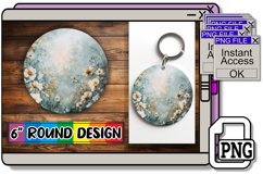 Blossom Bonanza: Round Sublimation Circles &amp; Coasters Collec Product Image 1
