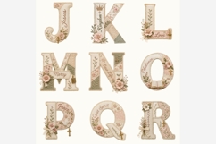 Embroidered Christian Scripture Alphabet PNG Bundle Product Image 4