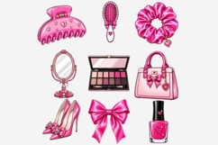 Glam Girl Essentials PNG Clipart Bundle, Pink Beauty Makeup Product Image 7