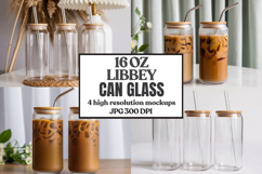 16oz Libbey Can Glass Mockup , libbey glass mockup, beer can Product Image 1