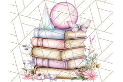 Bookish Fairy PNG Clipart, Whimsical Reading Elements Png Product Image 2