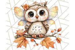 Fall Fairy Animal Clipart PNG, Woodland Creatures With Wings Product Image 2