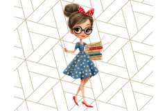 Patriotic Fashion Girl Clipart PNG for 4th of July Product Image 2