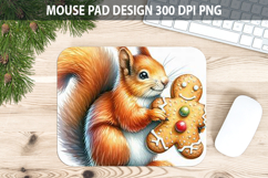 Squirrel Mouse pad Sublimation - Christmas Animal PNG Design Product Image 1