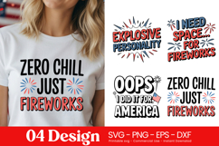 Zero Chill Fireworks Quotes SVG PNG Product Image 1