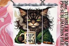 Bright Reflections 20oz tumbler wrap, Grumpy Cat Product Image 1