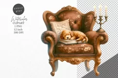 Puppy clipart, Puppy sleeping, Dog sublimation Product Image 1