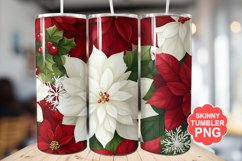 Christmas Flowers Tumbler | Christmas Tumbler Wrap Product Image 1