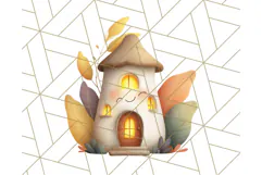 Autumn Treehouse & Woodland Cabin PNG Clipart Product Image 2