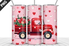 Truck With Hearts Tumbler Wrap| Valentine&#039;s Day Tumbler Wrap Product Image 1