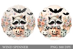 Cute Raccoon Wind Spinner. Cute Halloween Wind Spinner Product Image 1