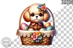 Easter Dog Sublimation - Easter Clipart PNG Design Product Image 1