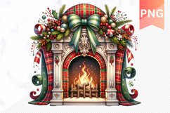 Christmas Fireplace Clipart Bundle - Christmas Sublimation Product Image 6