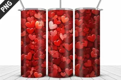 Valentines Love Skinny Tumbler PNG Wrap| Valentines Tumbler Product Image 3