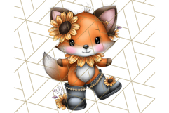 Woodland Autumn Parade Clipart PNG Fall Animals Product Image 2