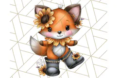 Woodland Autumn Parade Clipart PNG Fall Animals Product Image 2