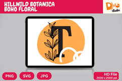 Hillwild Botanica Boho Floral Monogram Product Image 1