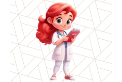 Nurse Clipart Bundle, Medical Staff PNG, Cute Kid Nurse Png Product Image 10