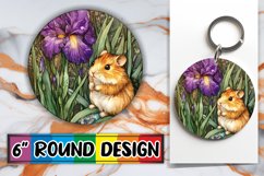 Radiant Round Car Coaster Design, Animals Product Image 1